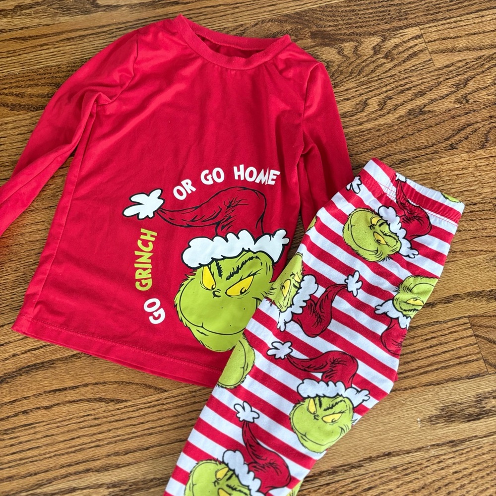 Red Grinch Kids Pajamas